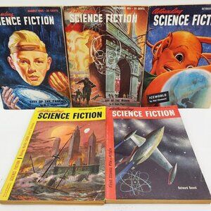 Astounding Science Fiction Magazine 1951 Aug-Dec 5 Issues When Worlds Collide